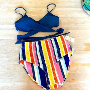 Two piece high waisted swimsuit